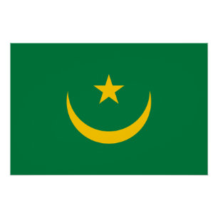 Póster Bandera antigua de Mauritania