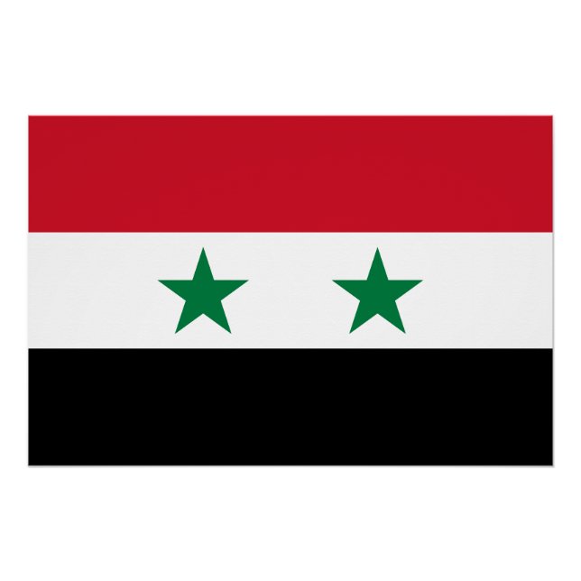 Póster Bandera antigua de Siria (Anverso)