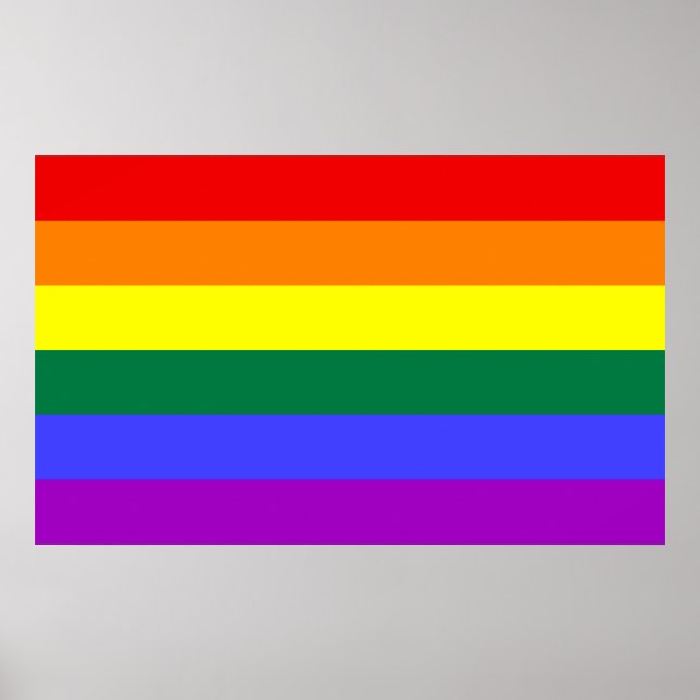 Póster Bandera arco iris Imprimir (Frente)