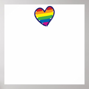 Póster Bandera arcoiris del orgullo gay