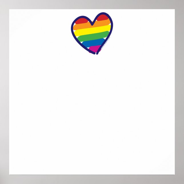 Póster Bandera arcoiris del orgullo gay (Frente)