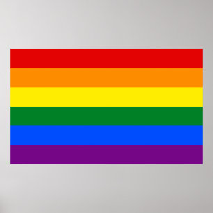 Póster Bandera arcoiris LGBT