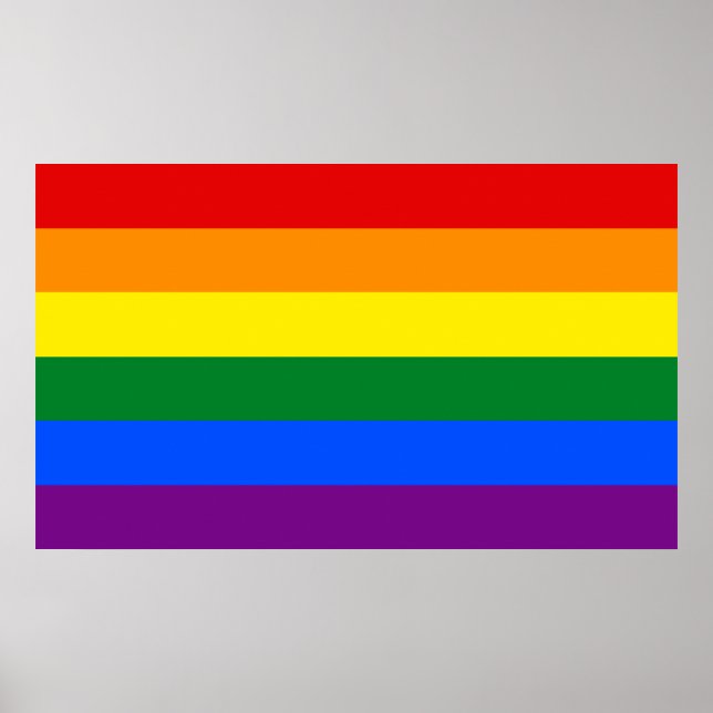 Póster Bandera arcoiris LGBT (Frente)