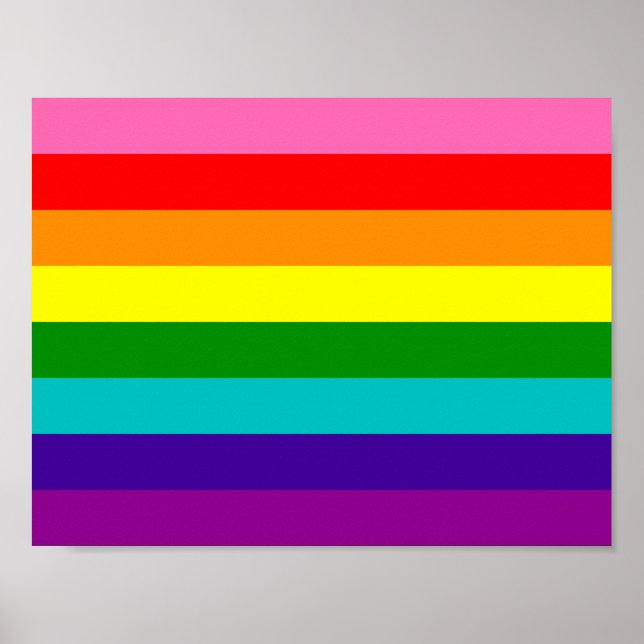 Póster Bandera arcoiris original del orgullo gay LGBT de  (Frente)