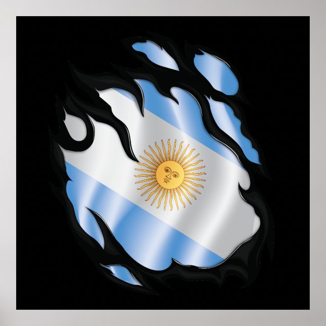 Póster Bandera arrancada de Argentina (Frente)