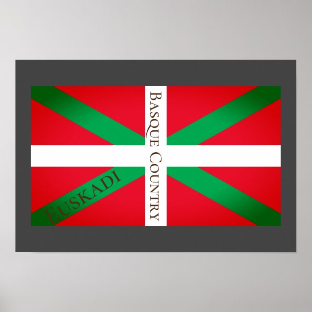 Póster Bandera artística del País Vasco Euskadi (Frente)