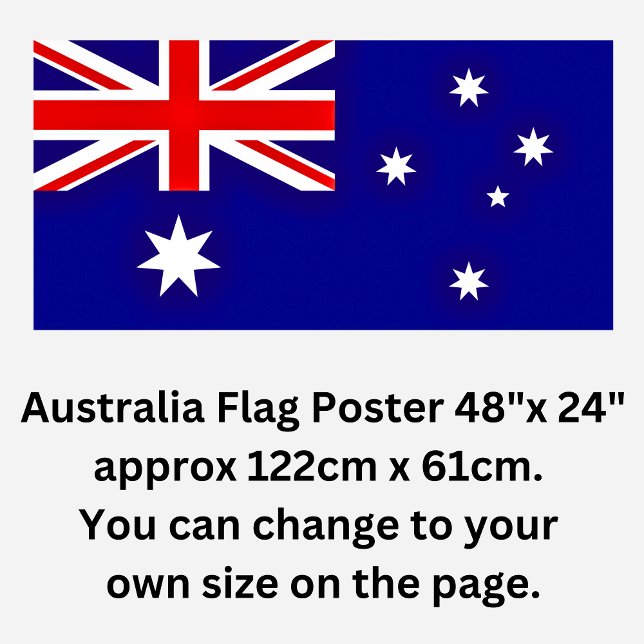 Póster Bandera australiana 48"x24" (cambia a su propio ta (Subido por el creador)