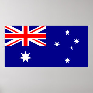 Póster Bandera australiana patriótica
