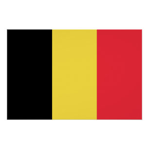 Póster Bandera belga patriótica