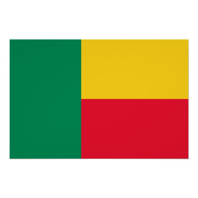 Póster Bandera Benín Patriótica (Anverso)