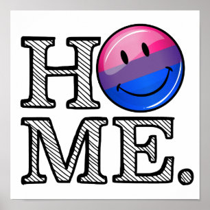 Póster Bandera bisexual Calentamiento de hogares