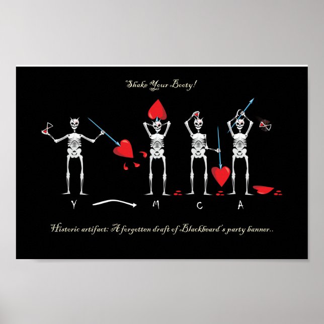 PÓSTER BANDERA BLACKBEARD DEL CAPITÁN MAYFLOWER (Frente)