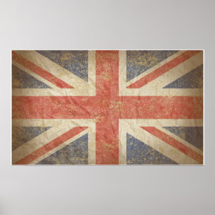Póster Bandera británica apenada