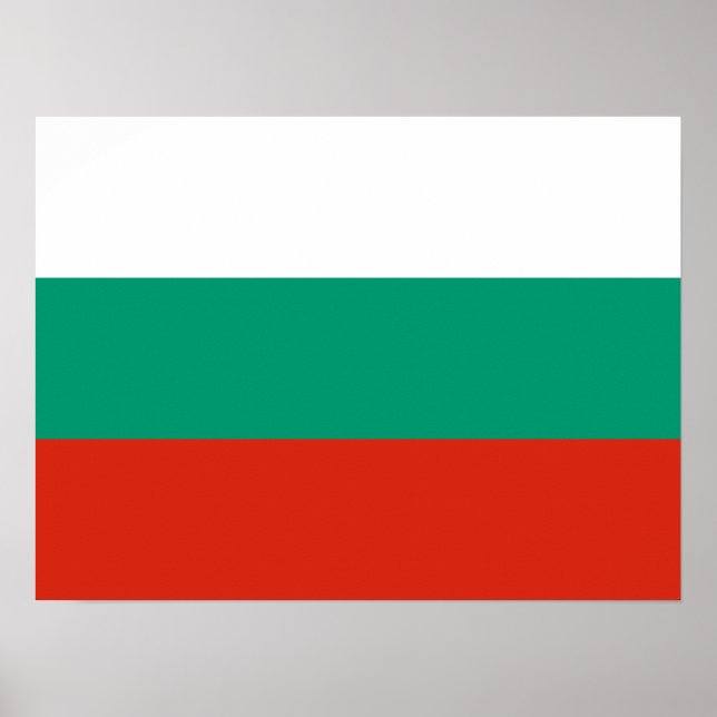 Póster Bandera búlgara patriótica (Frente)