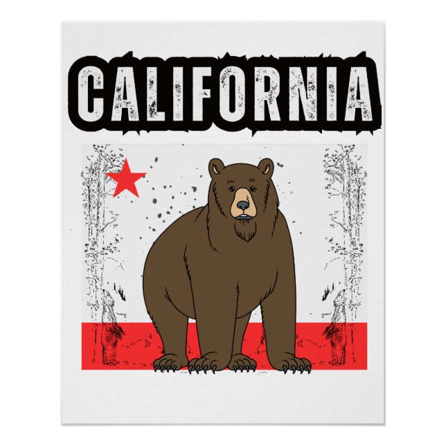 Póster Bandera cali de la república de California Cencal  (Anverso)