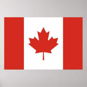 Póster Bandera canadiense (hoja de arce) (Canadá)