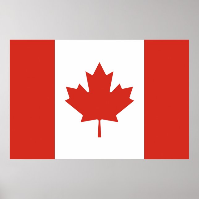 Póster Bandera canadiense (hoja de arce) (Canadá) (Frente)