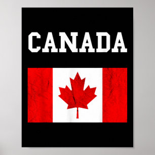 Póster Bandera canadiense Maple Leaf Bandera canadiense