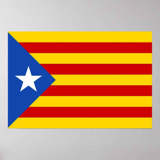 Póster Bandera catalana de la independencia "L'Estelada B (Frente)