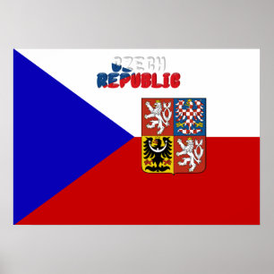 Póster Bandera checa