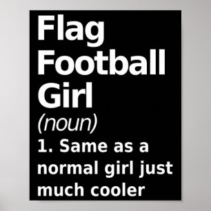 Póster Bandera Chica De Fútbol Definición Divertida Y Sy