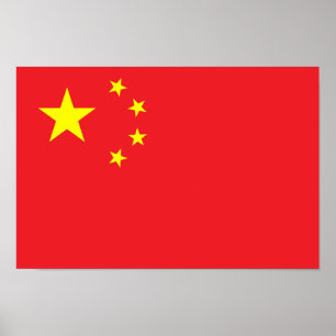Póster Bandera china