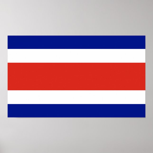 Póster Bandera Civil de Costa Rica (Frente)