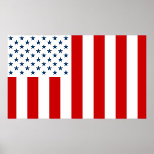 Póster Bandera civil de los Estados Unidos en tiempos de