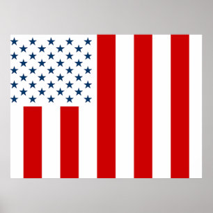 Póster Bandera civil estadounidense en tiempos de paz