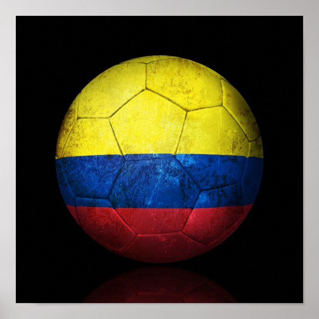 Póster Bandera Colombiana de Fútbol (Frente)