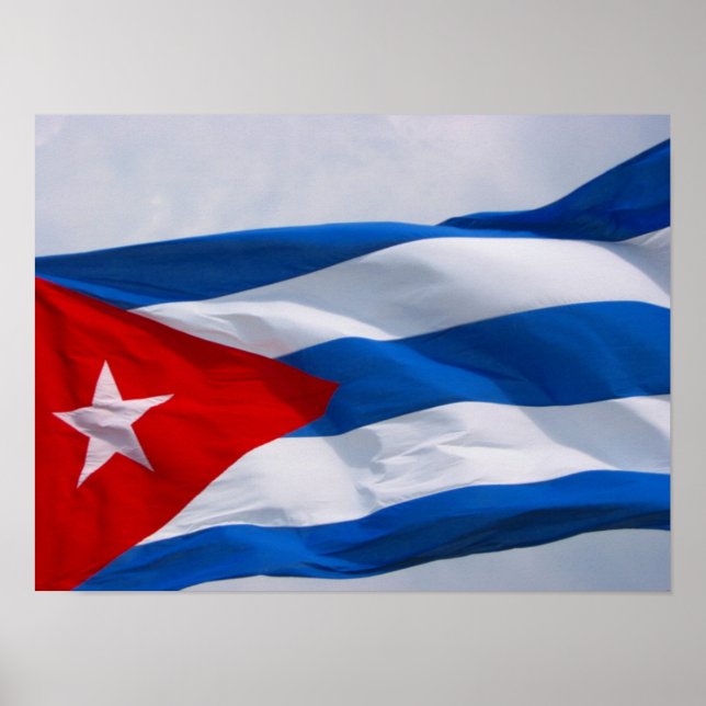 Póster bandera cubana (Frente)