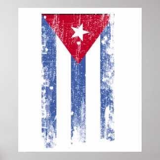 Póster Bandera cubana