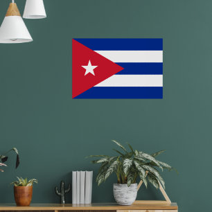 Póster Bandera Cubana, La Habana, Fidel Castro, Che Gueva