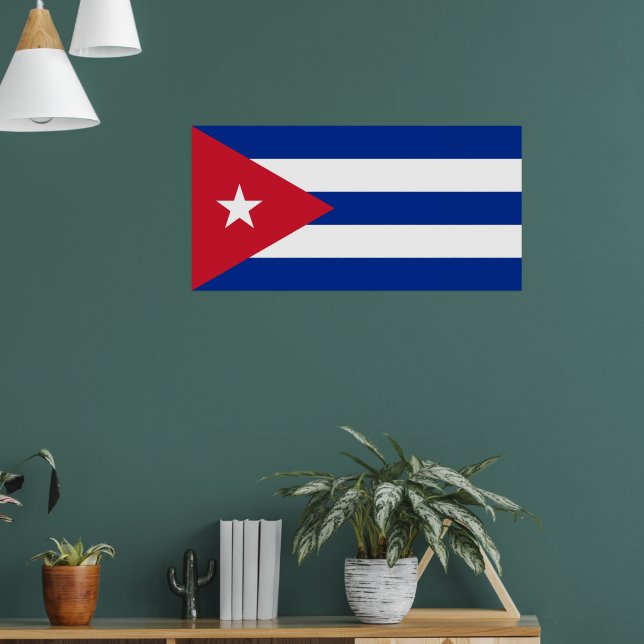 Póster Bandera cubana, La Habana, Fidel Castro, Che Gueva (Salón 1)