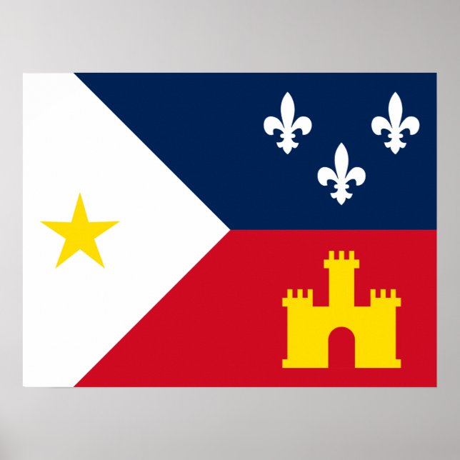 Póster Bandera de Acadiana (Frente)