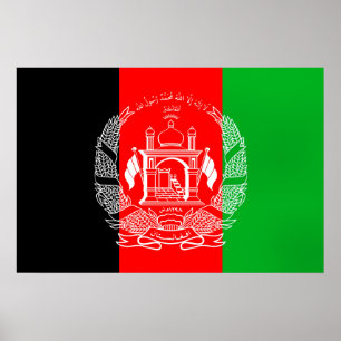Póster Bandera de Afganistán