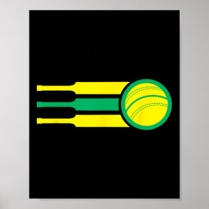 Póster Bandera de aficionados al equipo de críquet de Aus