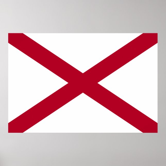 Póster Bandera de Alabama (Frente)