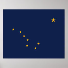 Póster Bandera de Alaska