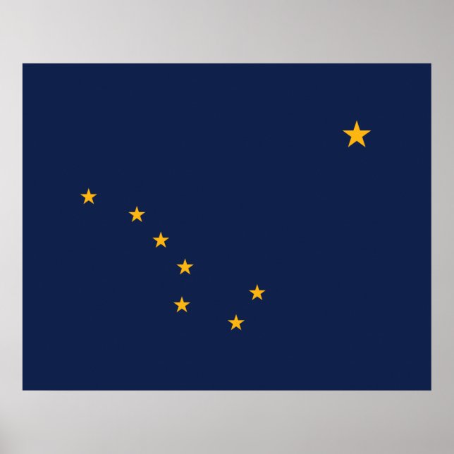 Póster Bandera de Alaska (Frente)