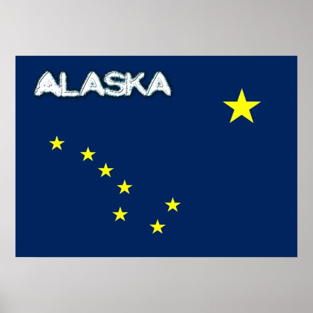 Póster Bandera de Alaska (Frente)