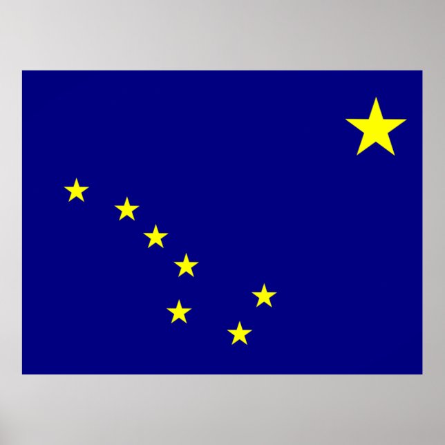 Póster Bandera de Alaska (Frente)