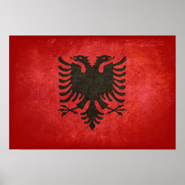 Póster Bandera de Albania (Frente)