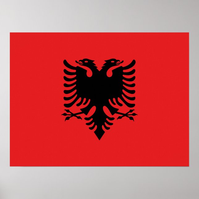 Póster Bandera de Albania (Frente)