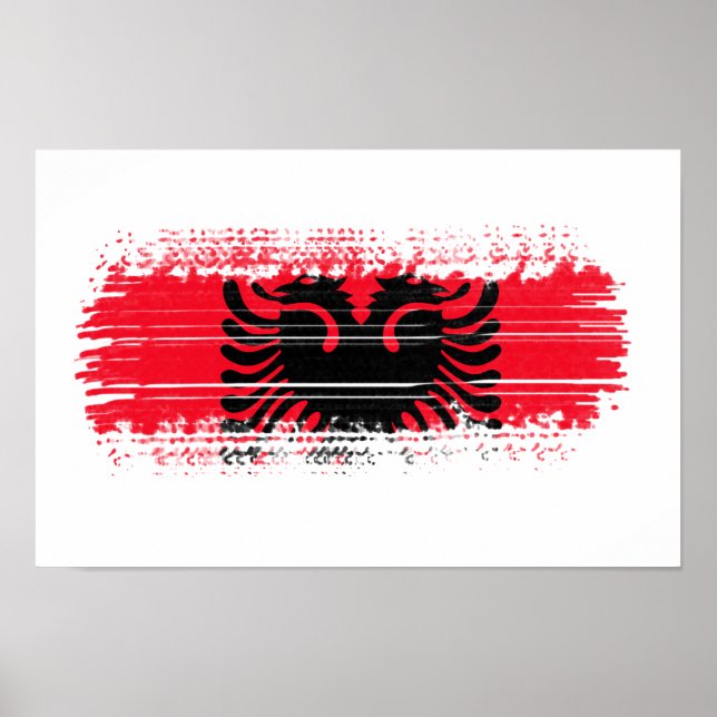 Póster Bandera de Albania (Frente)