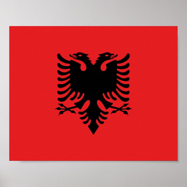 Póster Bandera de Albania (Frente)