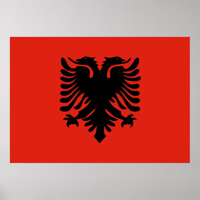 Póster Bandera de Albania (Frente)
