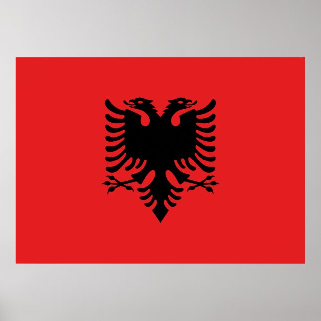 Póster Bandera de Albania (Frente)