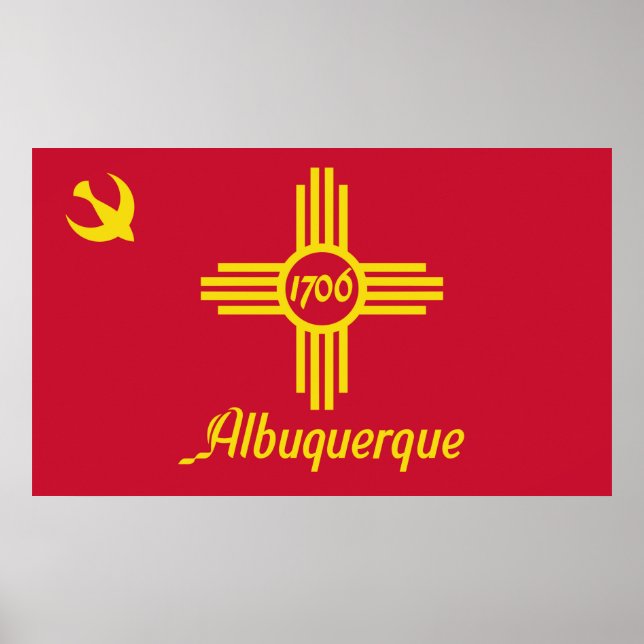 Póster Bandera de Albuquerque (Nuevo México) (Frente)