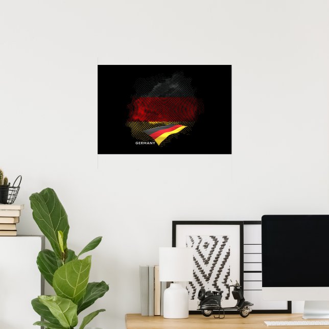Póster bandera de Alemania (Oficina en casa)